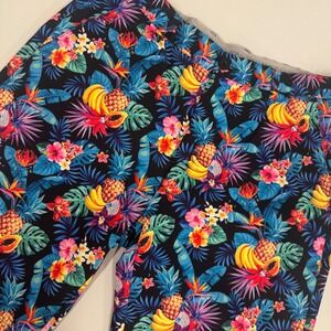 Hreski Tropical Fruit Shorts Mens 34 Multicolor Excellent Golf Summer Pineapple